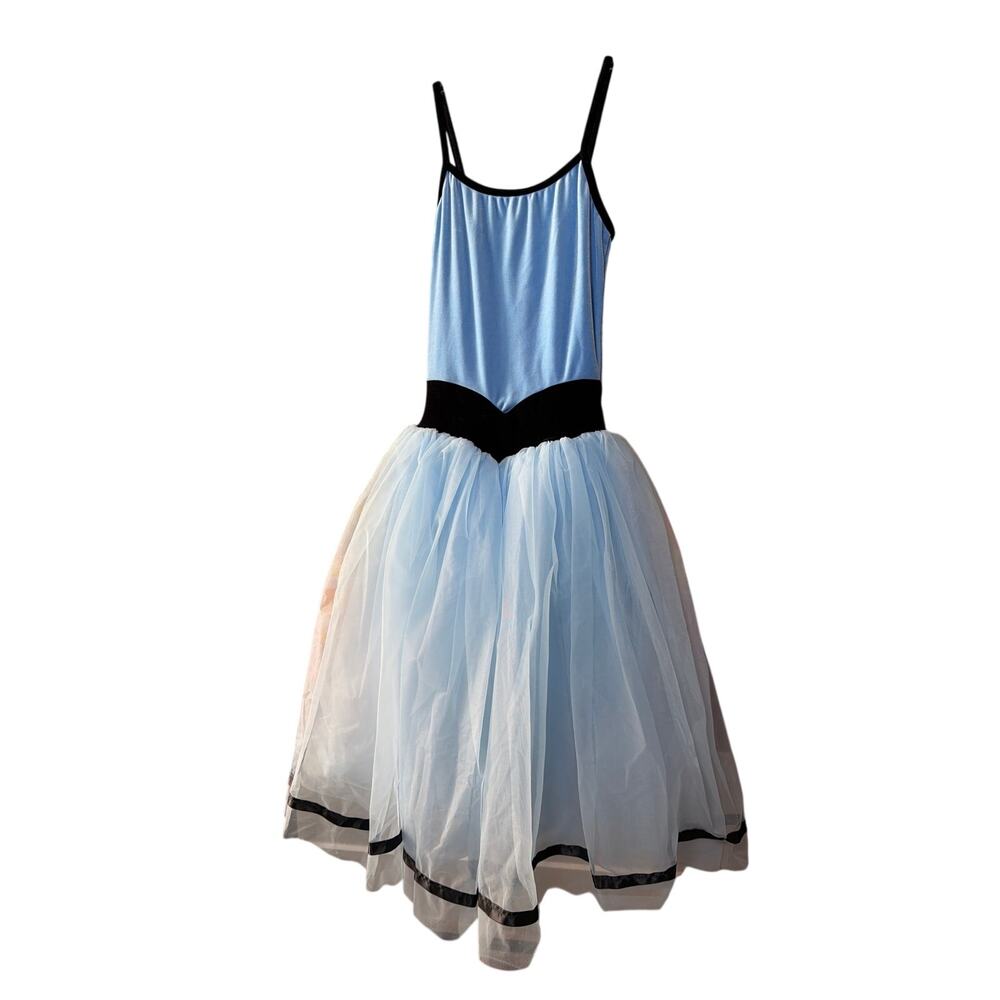 0272 Weissman Blue Ballet Tutu Dance Dress Adult Small SA Excellent
